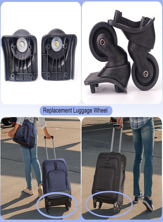 AUZPFRUM Pair of Replacement Luggage Wheel Repair Suitcase Bag Parts Spinner Wheels for Customs Box, Luggage Repair Wheels with Screws - Image 4